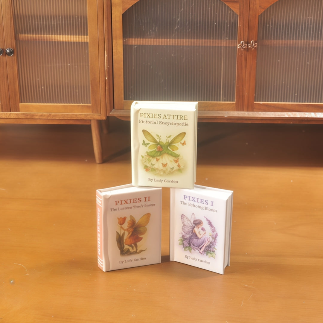 miniature pixie encyclopedia for dollhouse library 1:6 scale fdmini
