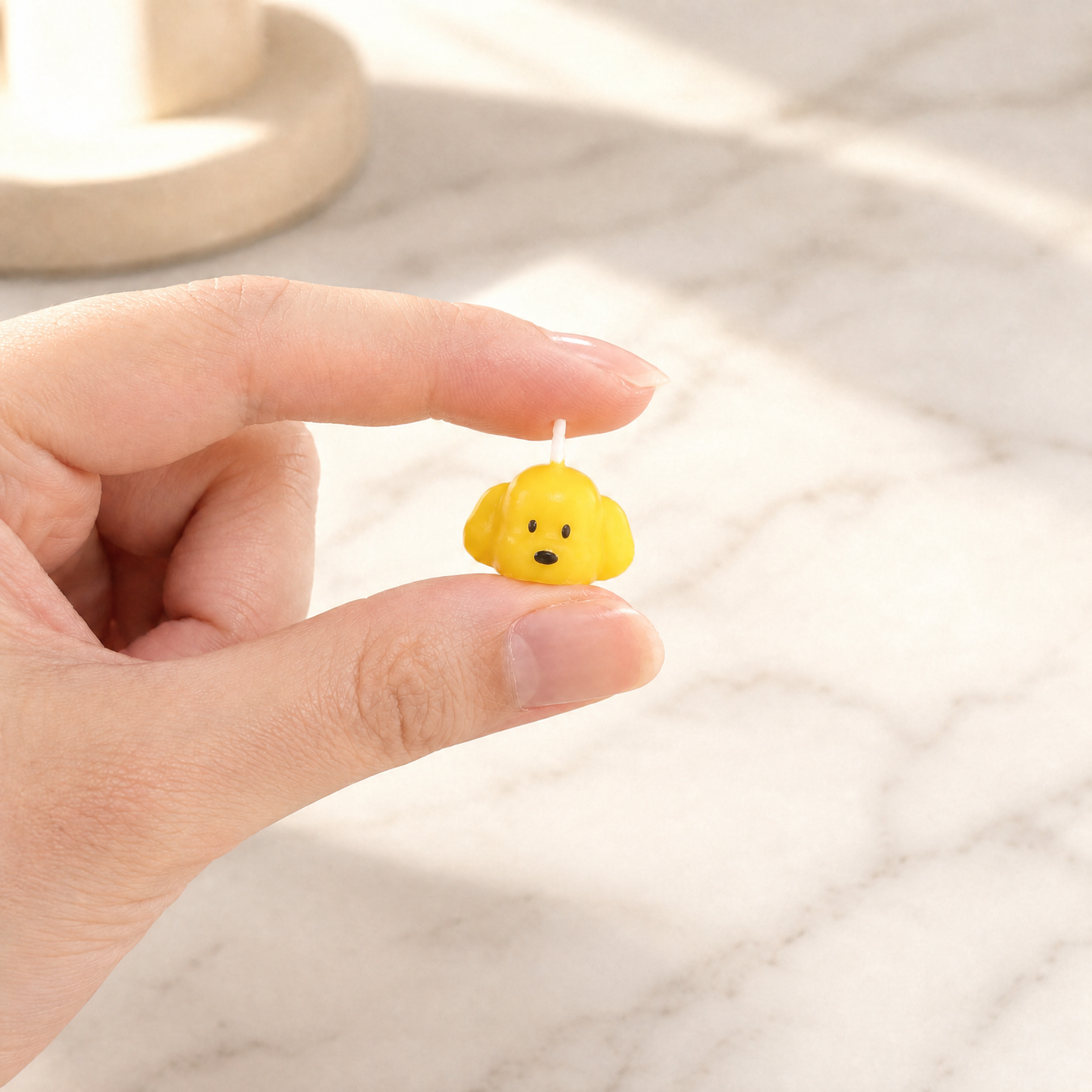 FDMINI Mini Puppy Candles – Set of 3 Cute Handmade Miniature Dog Candles for 1:6 1:8 1:12 Scale Dollhouse, BJD & Blythe Scenes