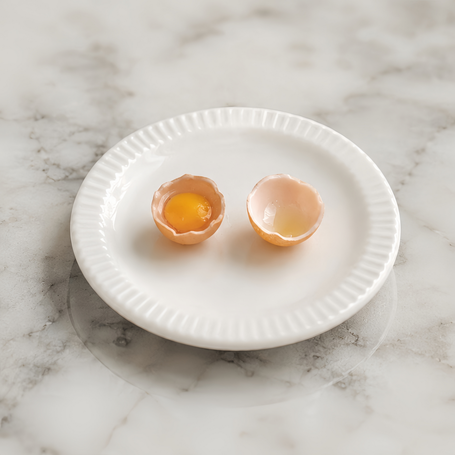 FDMINI Mini Cracked Egg Shell Halves – 4 Shell Colors Realistic Miniature Egg in Half Shell Food Props for 1:6 Scale Dollhouse Kitchen, BJD & Blythe