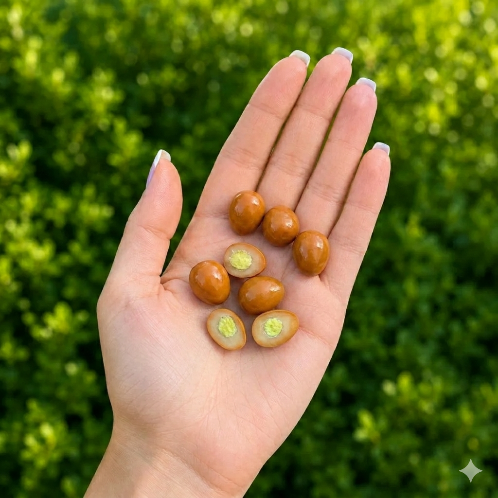 8Pcs Miniature Tea Egg Set – Hand-Sculpted 1:6 Scale Chinese Braised Tea Eggs, Whole and Halved with Glossy Shell and Cross-Section Yolk, Realistic Tiny Asian Street Food for Blythe & Barbie Dioramas, Resin Jewelry & Polymer Clay Food